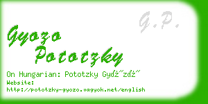 gyozo pototzky business card